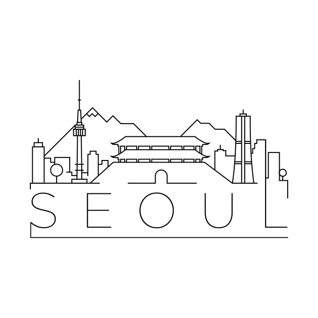 Seoul Minimal Skyline by kursatunsal