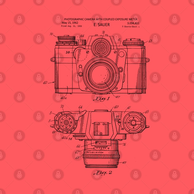 Vintage Camera Patent Print 1962 by MadebyDesign