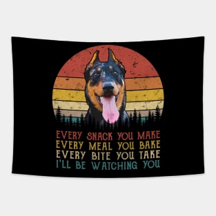 Retro Beauceron Every Snack You Make Every Meal You Bake Tapestry