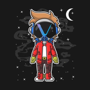 Hiphop Astronaut Vechain Crypto VET Coin To The Moon Token Cryptocurrency Wallet Birthday Gift For Men Women Kids T-Shirt