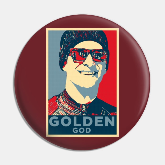 Obey the Golden God Pin by Sunny Legends