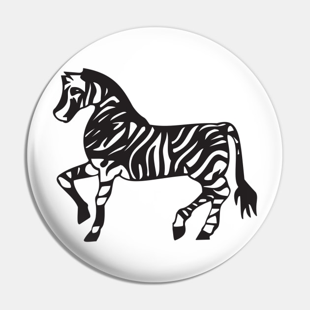 Zebra Pin by linesdesigns