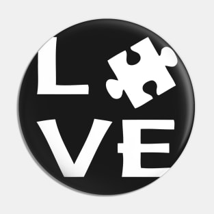 Love Autism Awareness Pin