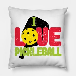 'I Love Pickleball' Funny Pickleball Gift Pillow