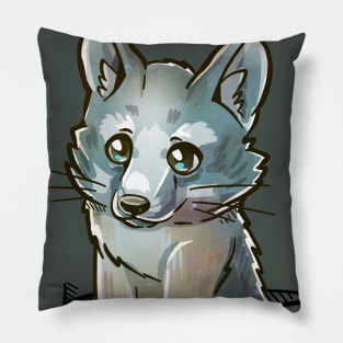 Pocket Cute Grey Fox Pillow