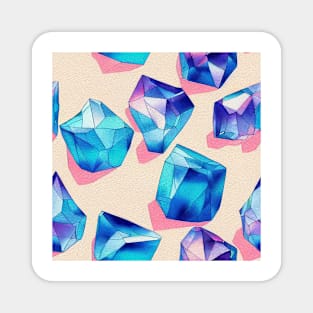 Watercolor diamond pattern Magnet