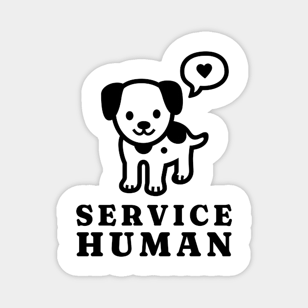 Service Human Kawaii Dog Magnet by little osaka shop