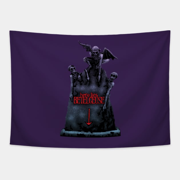Here Lies Betelgeuse Beetlejuice Tapestry TeePublic