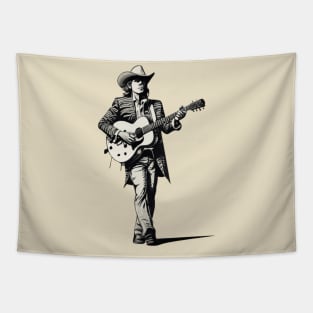 Dwight Yoakam Playing Guitar Tapestry