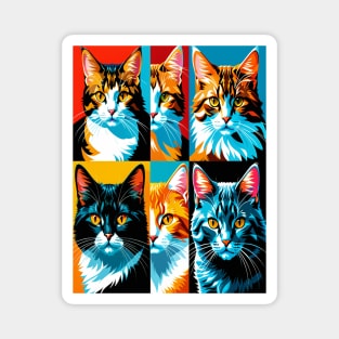 Pop Art Cat Portraits Magnet