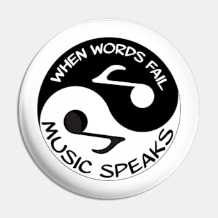 yin yang music Pin