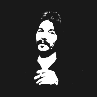 John Prine White Stencil T-Shirt