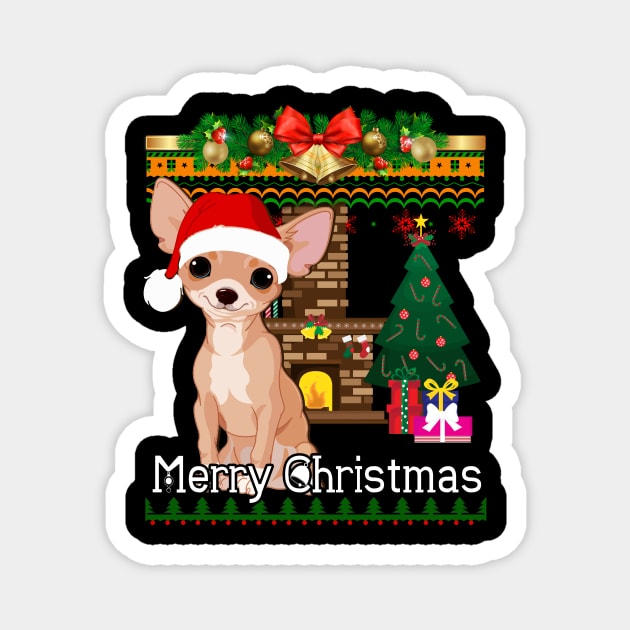 Ugly Christmas Sweater CHIHUAHUA Magnet by LaurieAndrew