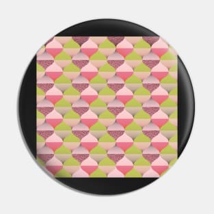 60s Retro vibes, pink and lime green pattern Pin