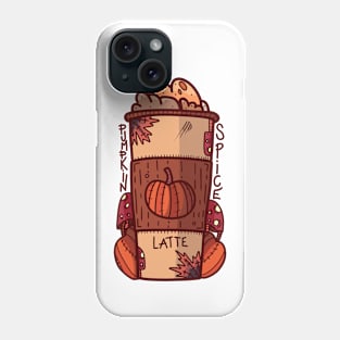 Pumpkin spice latte mug Phone Case