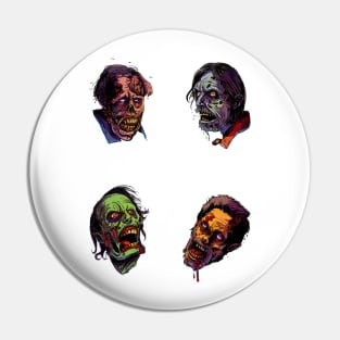 Zombie stickers set Pin