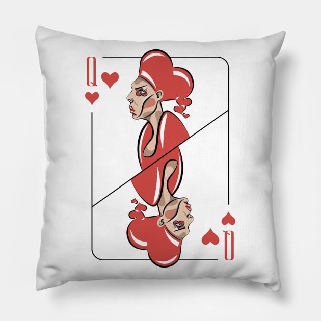 The Queen of hearts Pillow by KUZO