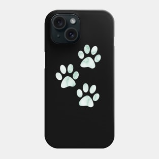 Blue Teal Marble Paws Phone Case