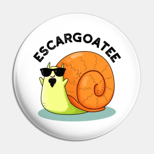 Escargoatee Cute French Snail Escargot Pun Pin