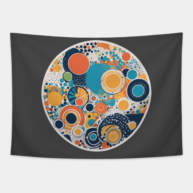 Dot day teacher art student inspire creativity colourful design Tapestry by Edgi