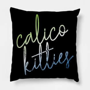 CURSIVE calico kitties Pillow