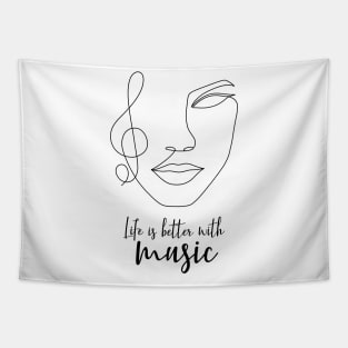 Life is better with music Tapestry