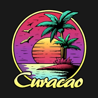 Curacao summer sunset Sun T-Shirt