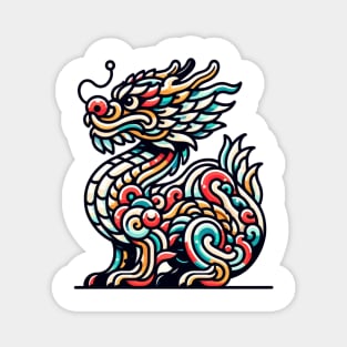 Colorful Chinese Dragon Decorative Magnet