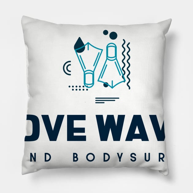 bodysurf essential Pillow by bodyinsurf