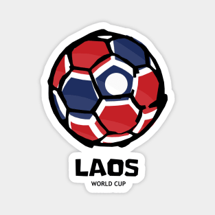 Laos Football Country Flag Magnet