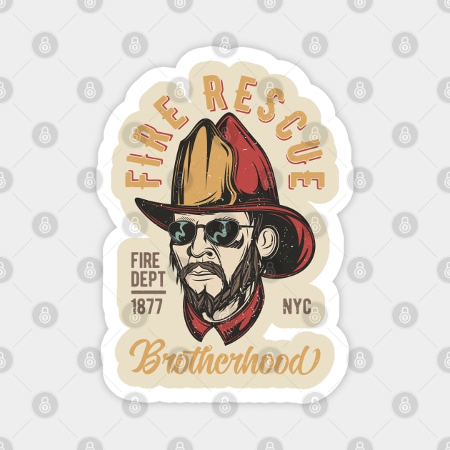 Fire Rescue Brotherhood Magnet by Verboten