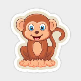 Cute Baby Monkey Magnet