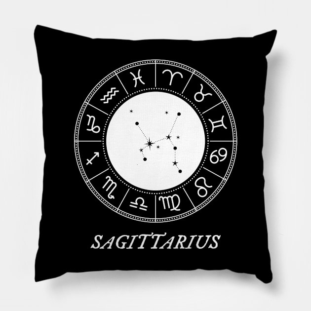 Taurus Zodiac Sign Design With Constellation Pillow by My Zodiac Apparel