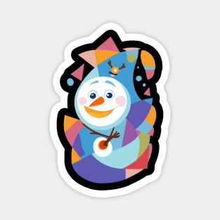 Portrait of Snowman 2 Magnet