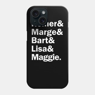 Funny Names x The Simpsons (Homer, Marge, Bart, Lisa, Maggie) Phone Case