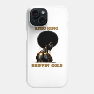 Afro King Drippin' Gold Phone Case