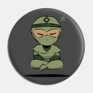 Meditating Ninja - Focus Pin