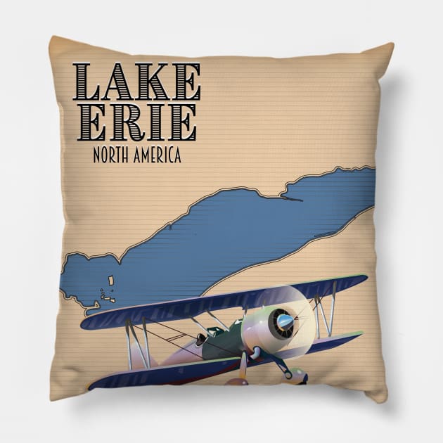 Lake Erie North America Pillow by nickemporium1