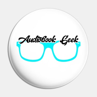 Audiobook Geek Teal Pin