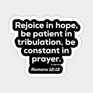 Rejoice In Hope - Bible Verse Christian Magnet