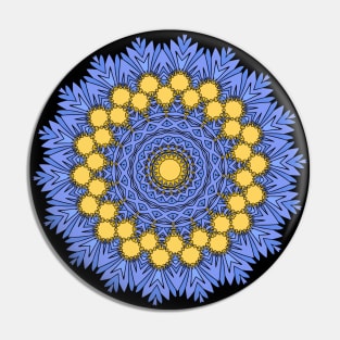 Trendy colorful decorative Mandala art, modern repeated pattern Pin