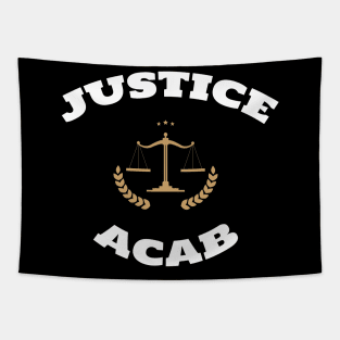 ACAB Justice Scales Tapestry