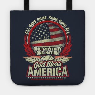 Veteran God Bless America Shirt Tote