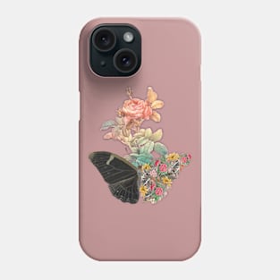 Flower with Butterfly Root Phone Case