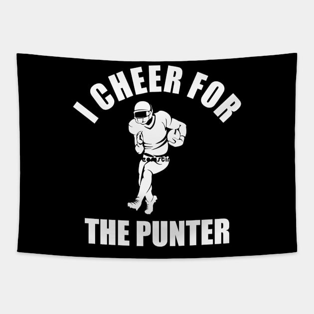 i cheer for the punter  white Tapestry by Vortex.Merch