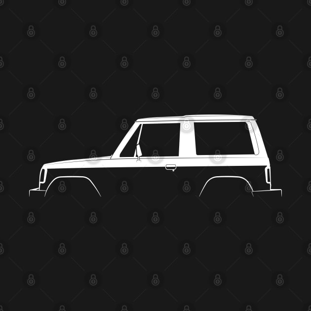 Mitsubishi Pajero (1982) Silhouette by Car-Silhouettes