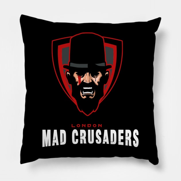 Mad Crusaders Pillow by AndreusD