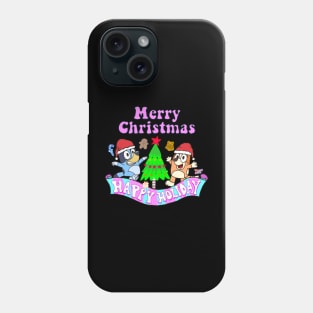 Merry Christmas and Happy Holiday // Bluey Phone Case