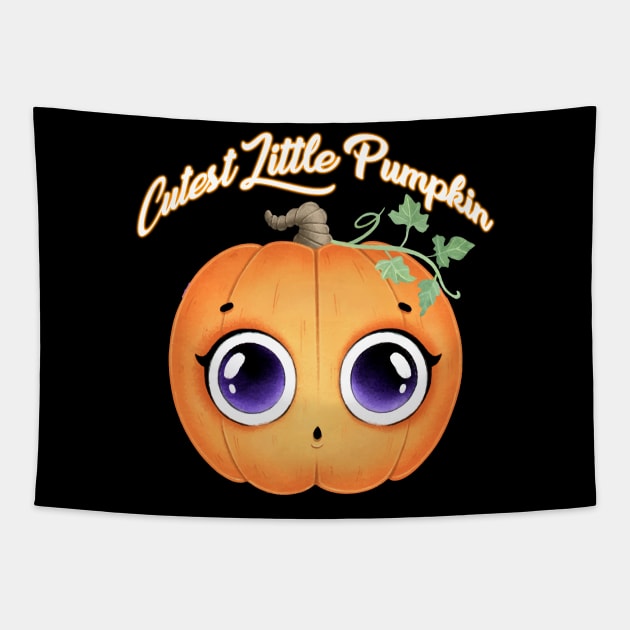 Cutest Little Pumpkin Tapestry by WalkingMombieDesign