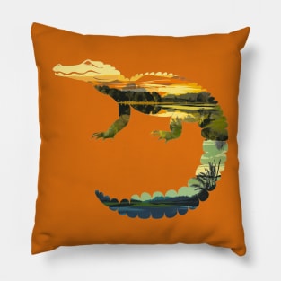 Florida Alligator Pillow